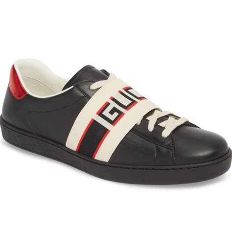 gucci stripe leather sneaker|Gucci leather sneakers for men.